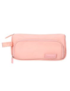 Estuche Portatodo Liderpapel Minibag 2 Cremalleras Con Bolsillo Interior Rosa Pastel 210X100X70 Mm 2
