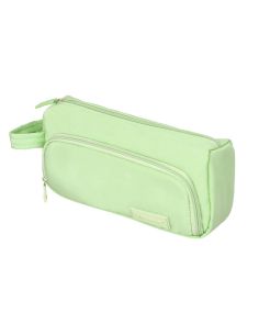 Estuche Portatodo Liderpapel Minibag 2 Cremalleras Con Bolsillo Interior Verde Pastel210X100X70 Mm