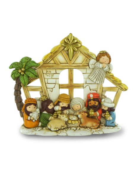 Nacimiento Cabaña Una Pieza 15X11,5 Resina