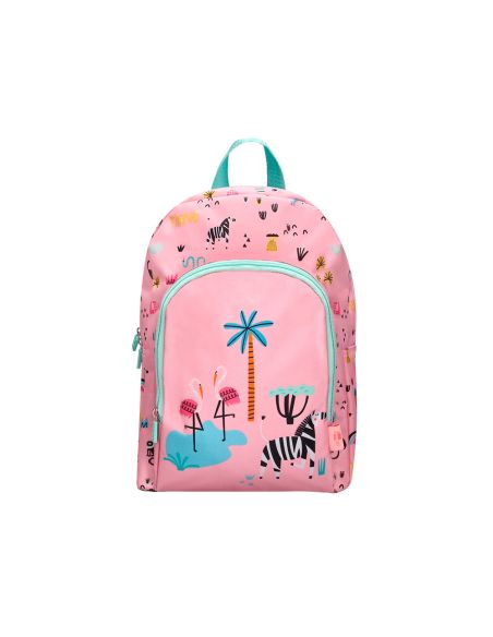 Mochila Escolar Liderpapel Safari Infantil Rosa Cebra 330X110X250