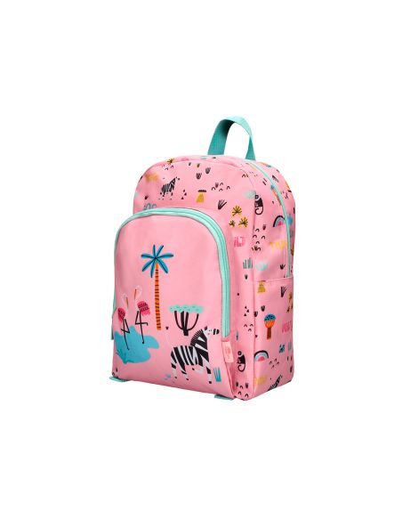 Mochila Escolar Liderpapel Safari Infantil Rosa Cebra 330X110X250