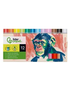 Lapices Cera Blanda Liderpapel Redonda Caja De 12 Unidades Colores Surtidos 2