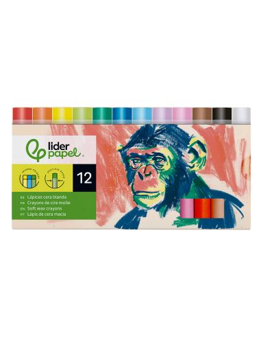 Lapices Cera Blanda Liderpapel Redonda Caja De 12 Unidades Colores Surtidos