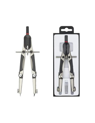 Compas Rotring Compact Micrometrico Ajuste Rapido Longitud 17 Cm Circunferencia 36 Cm