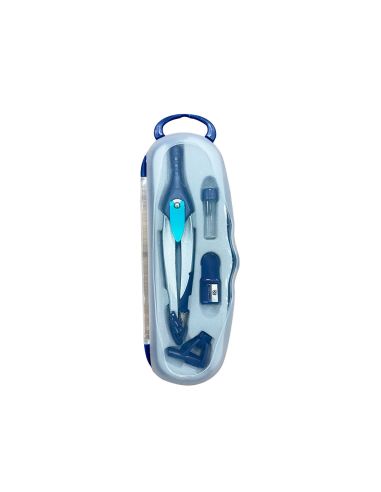 Compas Liderpapel Lock Device Con Adaptador Universal Y Tubo De Minas Color Azul Oscuro