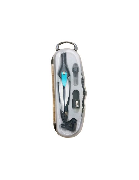 Compas Liderpapel Lock Device Con Adaptador Universal Y Tubo De Minas Color Gris