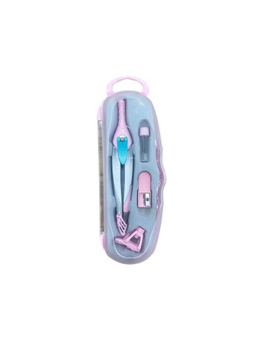 Compas Liderpapel Lock Device Con Adaptador Universal Y Tubo De Minas Color Rosa Claro