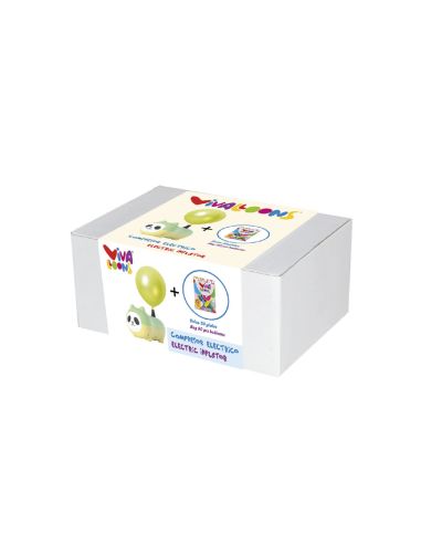 Compresor Electrico Panda 450W + Bolsa De 50 Globos 100% Latex Biodegradable Colores Surtidos Regalo