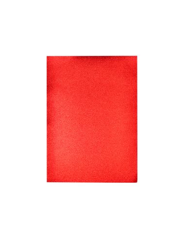 Goma Eva Con Purpurina Biodegradable Liderpapel 50X70Cm 60G/M2 Espesor 2 Mm Rojo