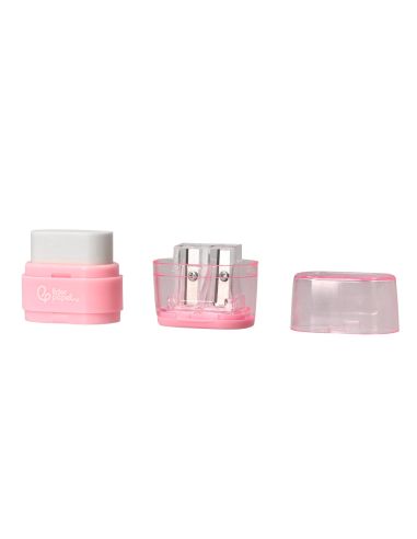 Goma De Borrar Liderpapel Rectangular Con Protector Plastico Sacapuntas 2 Usos Colores Surtidos