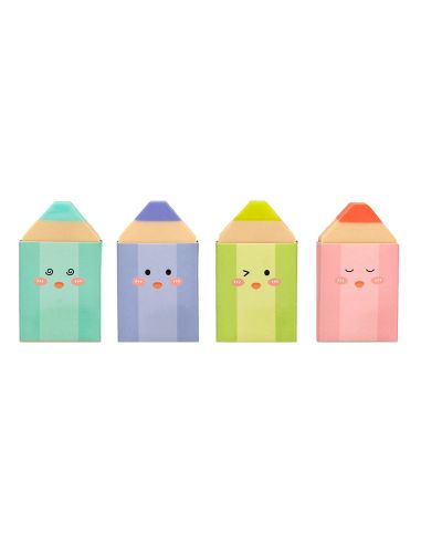 Goma De Borrar Imaginovo Mini Lapices Colores Surtidos