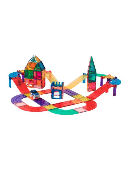Juego De Construccion Magnetico Circuito Coches 72 Piezas +3 Años