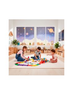 Juego De Construccion Magnetico Circuito Coches 72 Piezas +3 Años 2