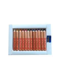 Lapices De Colores Playcolor Maxi Basic Con Sacapuntas Caja De 12 Unidades Colores Surtidos