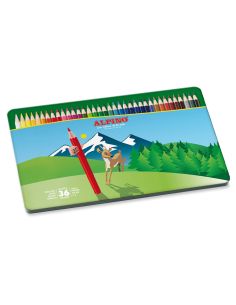 Lapices De Colores Alpino Caja Metalica De 36 Unidades Colores Surtidos 2