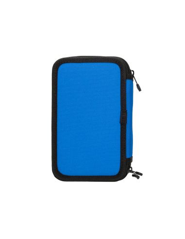 Plumier Escolar Antartik Triple Cremallera Color Azul 36 Piezas