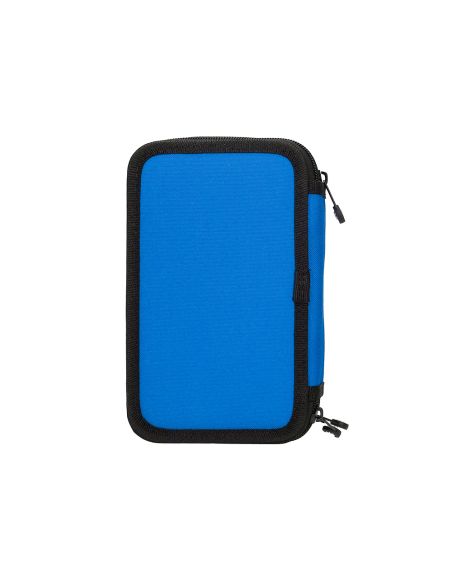 Plumier Escolar Antartik Triple Cremallera Color Azul 36 Piezas