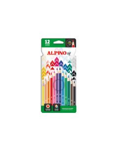 Lapices De Colores Alpino Up Mina Premium Caja De 12 Unidades Colores Surtidos