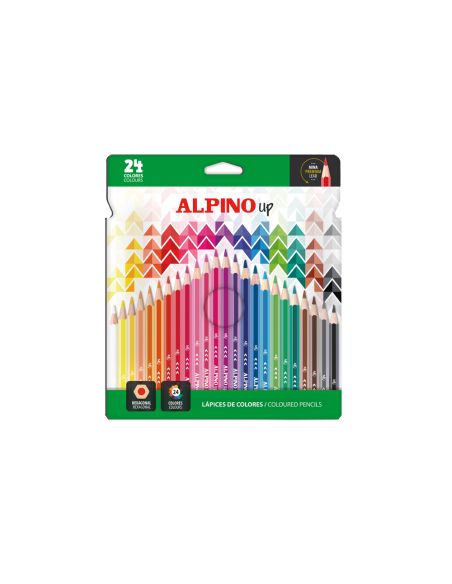 Lapices De Colores Alpino Up Mina Premium Caja De 24 Unidades Colores Surtidos