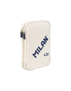 Plumier Escolar Milan 430 Since 1918 Doble Con Accesorios Color Beig 195X50X130 Mm
