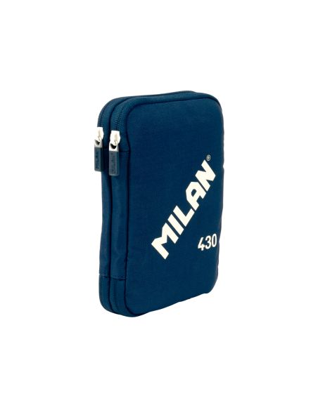 Plumier Escolar Milan 430 Since 1918 Doble Con Accesorios Color Azul 195X50X130 Mm