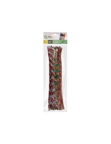 Limpiapipas De Chenilla Liderpapel 30 Cm Dos Colores Brillantes Surtidos Bolsa De 30 Unidades