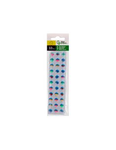 Ojo Adhesivo Liderpapel 10 Mm Con Pupila De Color Y Pestaña De Color Pack De 33 Unidades 2