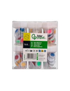 Ojo Liderpapel 15 Mm Blanco Con Pupila De Colores Surtidos Pack De 144 Unidades 2
