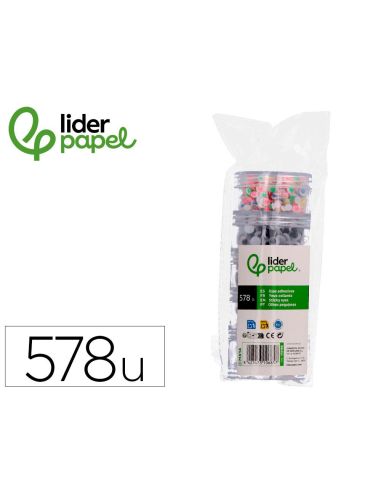 Ojo Liderpapel Tamaños Y Colores Surtidos 5 Botes Adaptables Con 578 Unidades|Libreriasalesiana