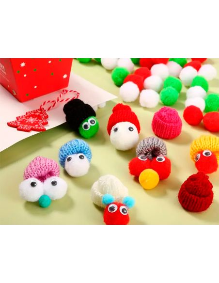 Pompones De Colores Liderpapel 1 Cm Tonalidades Neutras Bolsa Con 120 Unidades