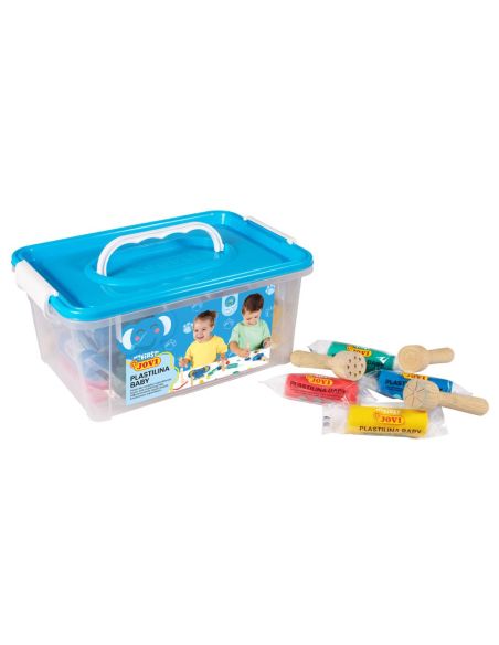 Plastilina Jovi My First Baby Super Blanda 38 G Baul Con 20 Unidades Colores Surtidos + 9 Sellos Madera Surtidos|Libreriasalesiana