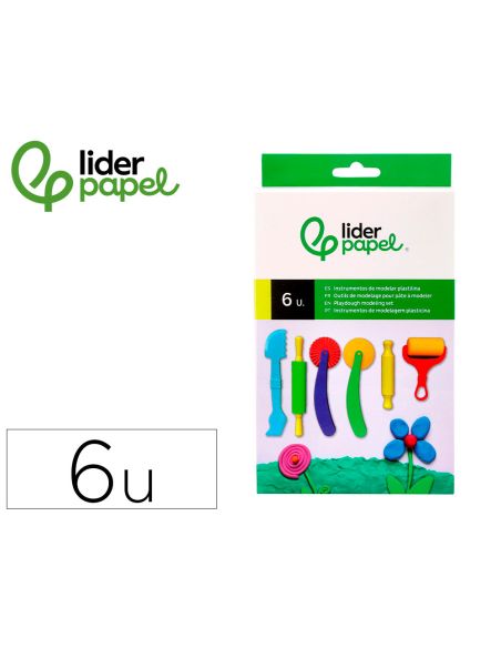 Instrumentos De Modelar Liderpapel Para Plastilina Caja De 6 Piezas Surtidas