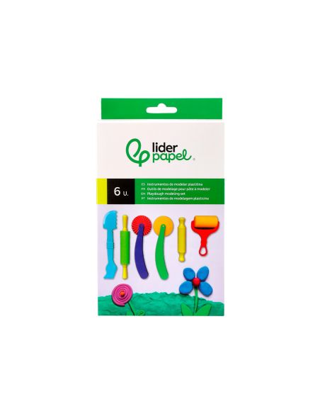 Instrumentos De Modelar Liderpapel Para Plastilina Caja De 6 Piezas Surtidas
