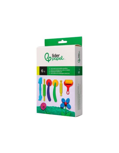 Instrumentos De Modelar Liderpapel Para Plastilina Caja De 6 Piezas Surtidas