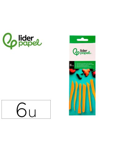Instrumentos De Modelar Liderpapel Para Arcilla Y Plastilina Caja De 6 Piezas Surtidas