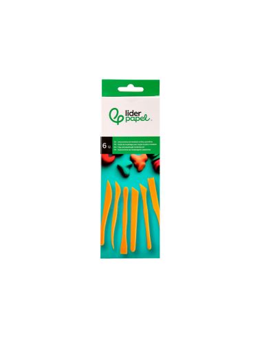 Instrumentos De Modelar Liderpapel Para Arcilla Y Plastilina Caja De 6 Piezas Surtidas