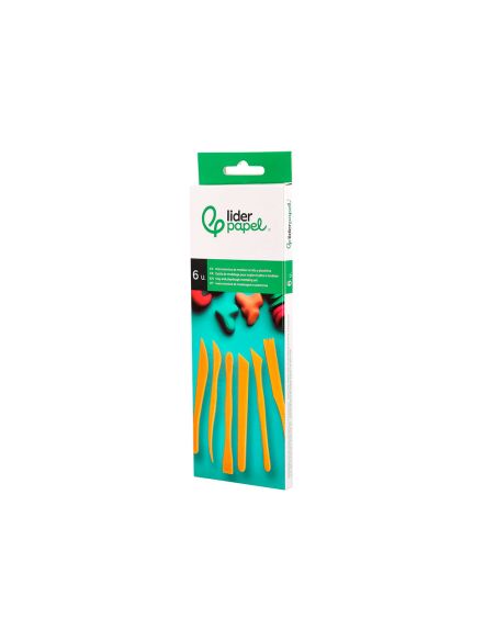 Instrumentos De Modelar Liderpapel Para Arcilla Y Plastilina Caja De 6 Piezas Surtidas