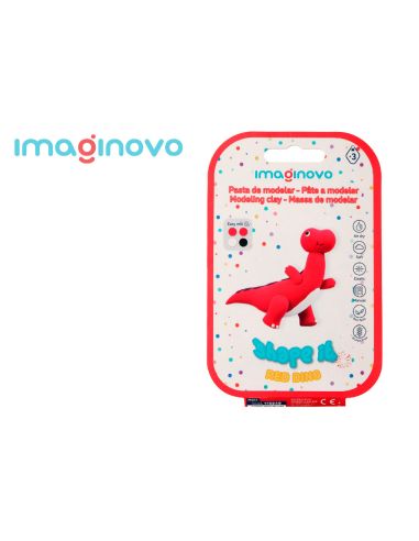 Pasta Para Modelar Imaginovo De Secado Al Aire Set De Colores Surtidos Con Instrucciones Dinosaurio Rojo