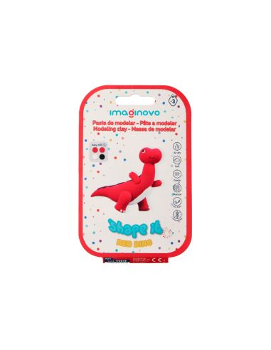 Pasta Para Modelar Imaginovo De Secado Al Aire Set De Colores Surtidos Con Instrucciones Dinosaurio Rojo