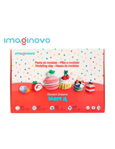 Pasta Para Modelar Imaginovo De Secado Al Aire Set De 12 Colores Shape It Dessert Dream Herramientas E Instrucciones