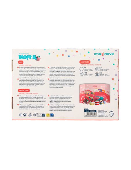 Pasta Para Modelar Imaginovo De Secado Al Aire Set De 12 Colores Shape It Dessert Dream Herramientas E Instrucciones