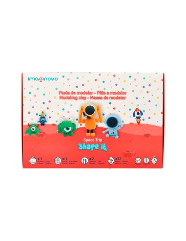Pasta Para Modelar Imaginovo De Secado Al Aire Set De 12 Colores Shape It Space Trip Herramientas E Instrucciones