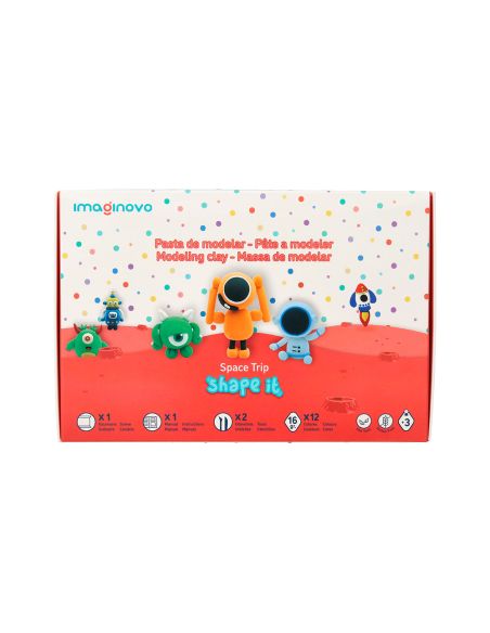 Pasta Para Modelar Imaginovo De Secado Al Aire Set De 12 Colores Shape It Space Trip Herramientas E Instrucciones
