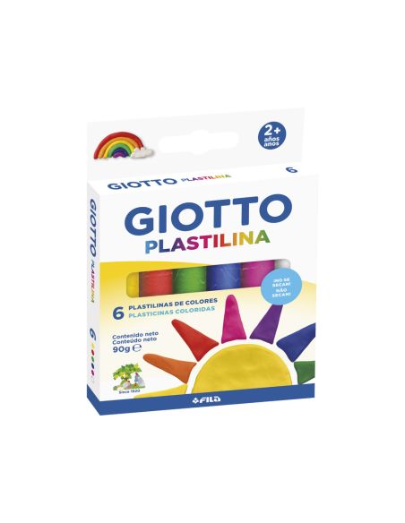 Plastilina Giotto Colores Clasicos Caja De 6 Unidades Colores Surtidos