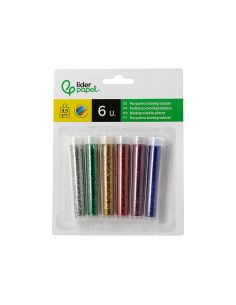 Purpurina Liderpapel Biodegradable Fantasia Bote 3,5 Gr Colores Metalicos Surtidos Blister De 6 Unidades 2