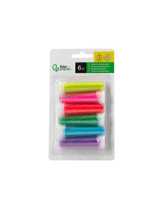 Purpurina Liderpapel Biodegradable Fantasia Bote 6 Gr Colores Metalicos Pastel Surtidos Blister De 6 Unidades 2