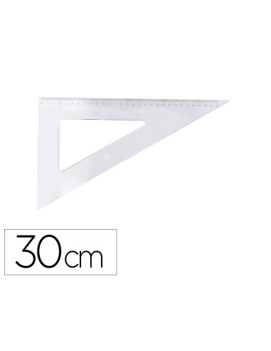 Cartabon Logarex 30 Cm Plastico Cristal