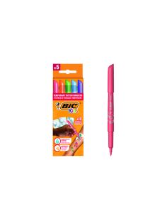Rotulador Bic Kids Tattoo Caja De 5 Unidades Colores Surtidos + 10 Plantillas