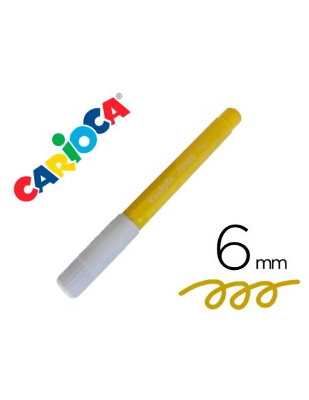 Rotulador Carioca Jumbo Punta Gruesa 6 Mm Lavable Color Amarillo