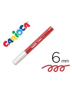 Rotulador Carioca Jumbo Punta Gruesa 6 Mm Lavable Color Rojo